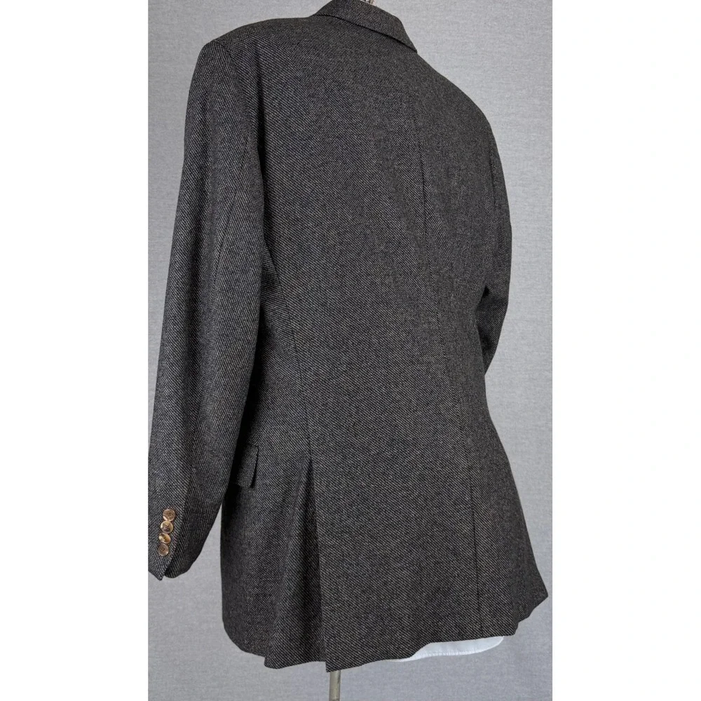 Hickey Freeman 100% Cashmere‎ Sport Coat 42R Charcoal Grey Tweed Blazer X343B